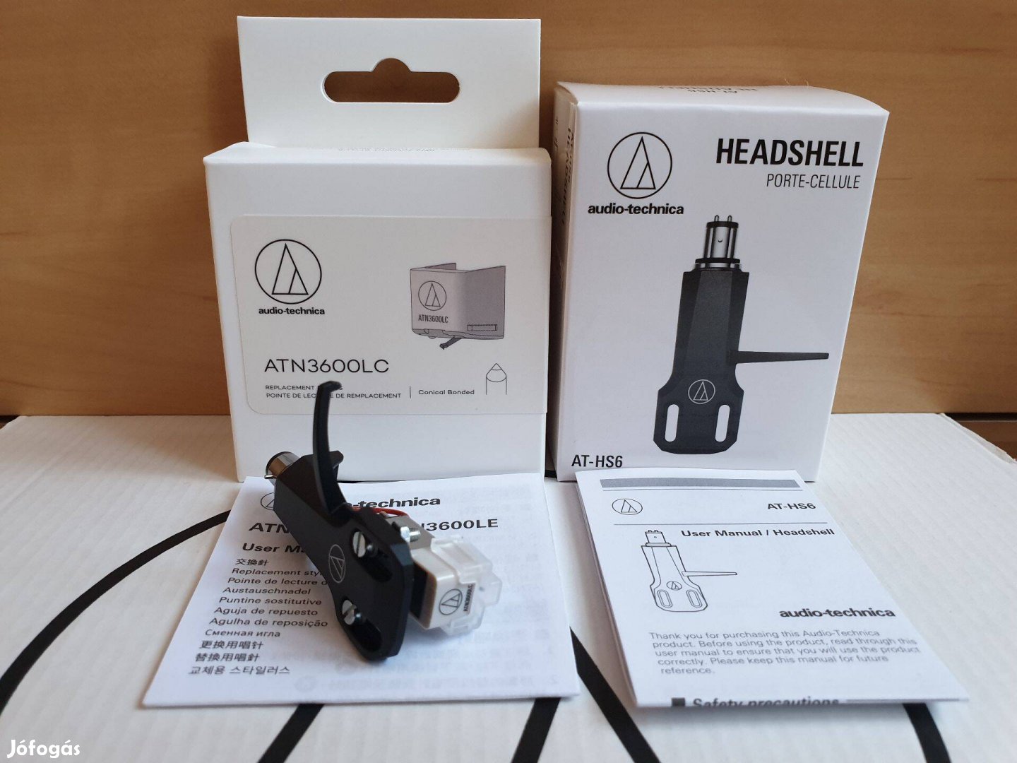 Audio-technica AT3600 LC + HS6BK komplett shell tű hangszedő szett Új