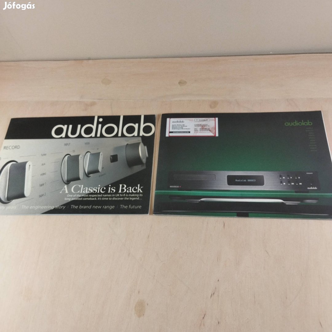 Audiolab katalógus prospektus 2db 