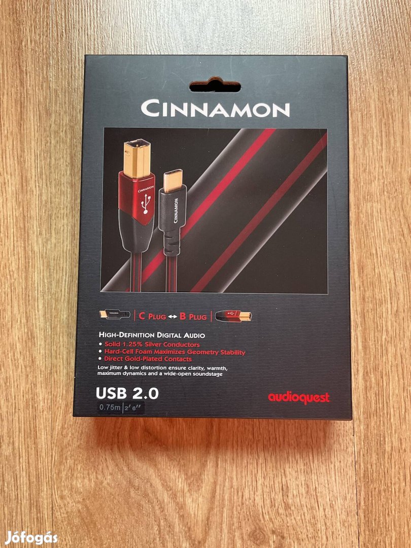 Audioquest Cinnamon USB C-USB B digitális kábel eladó