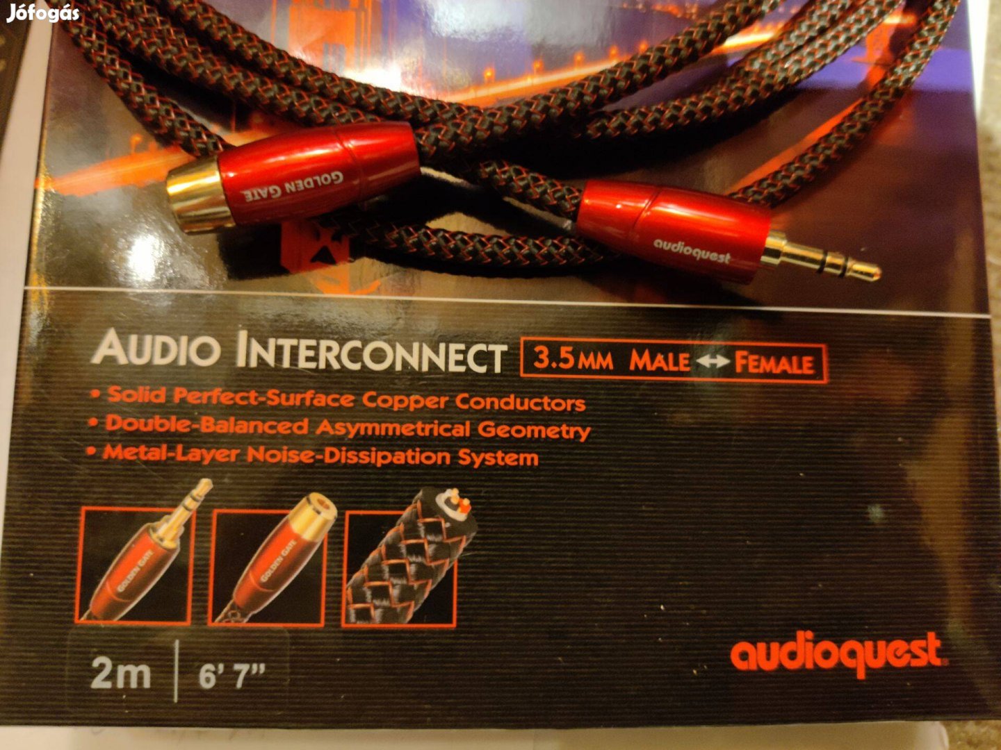 Audioquest Golden Gate 3.5jack hosszabbító kábel