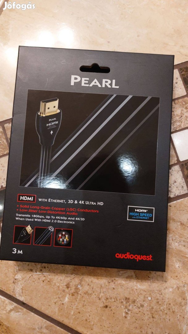 Audioquest Pearl 3m HDMI kábel ingyenes szállítással