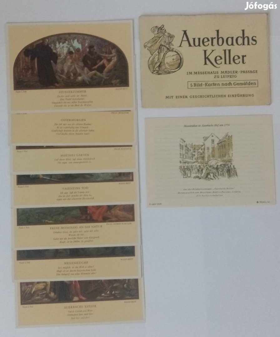 Auerbachs Keller pince - történeti füzet/7db képeslap eladó 