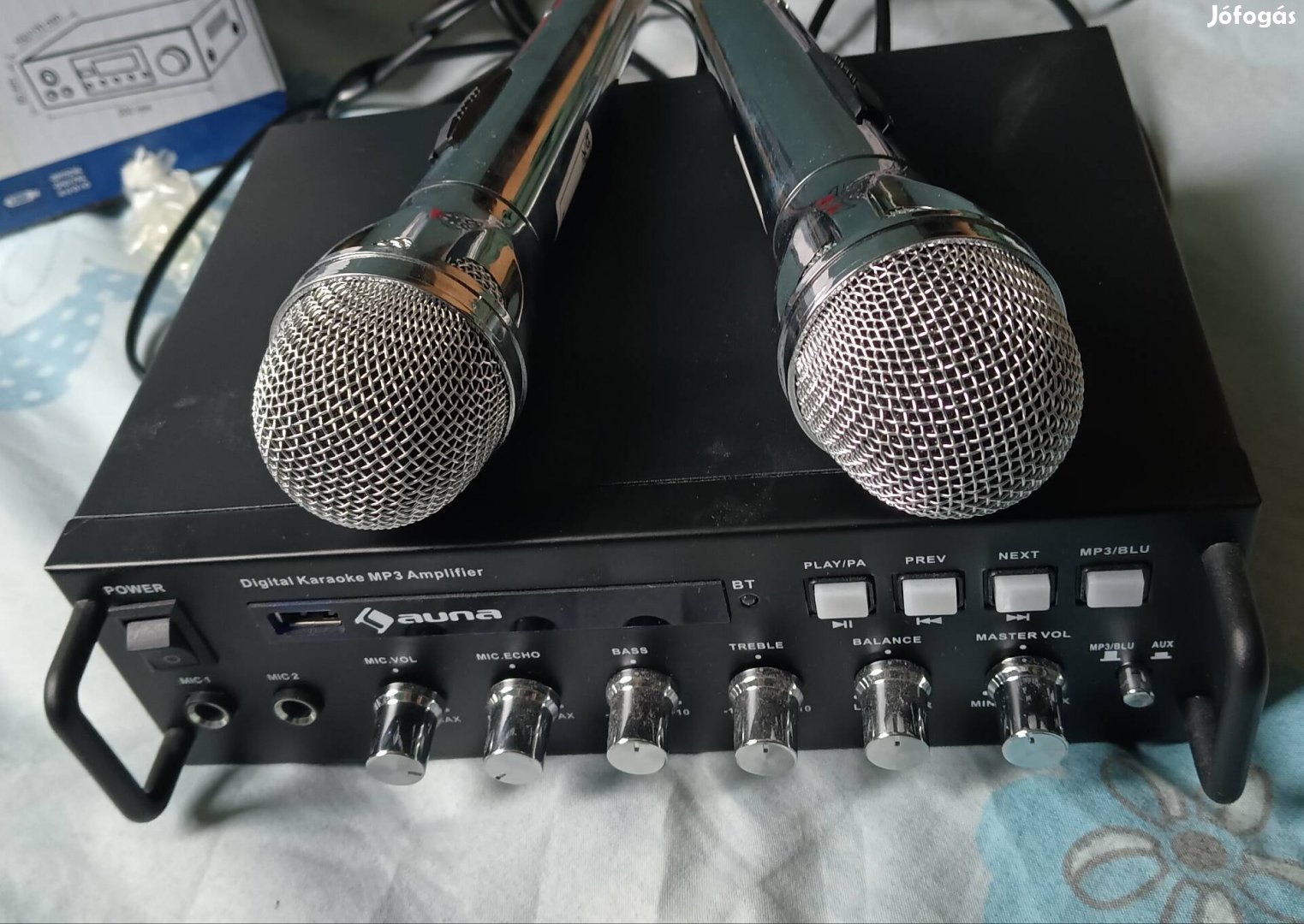 Auna karaoke Mp3 Erősítő / Amplifier  2 mikrofonnal