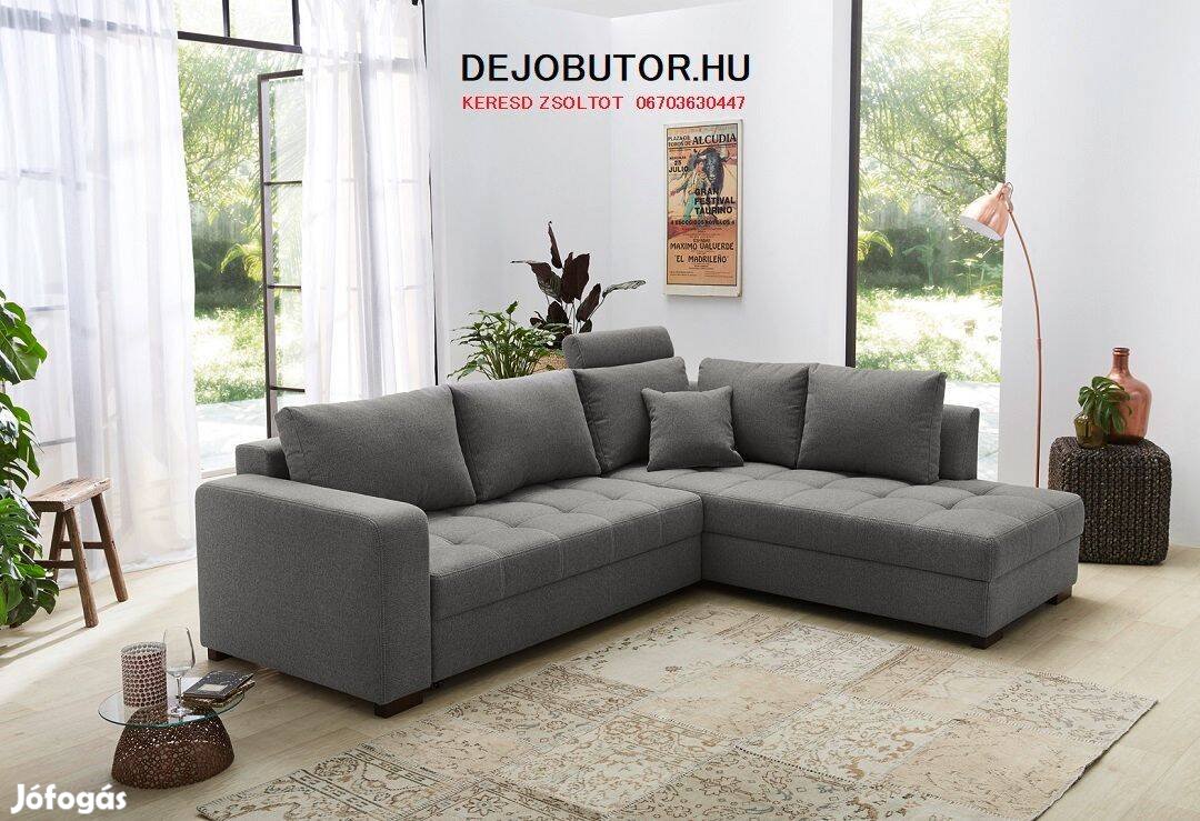 Aura sarok gray kanapé bútor ülőgarnitúra rugós 270x220 cm