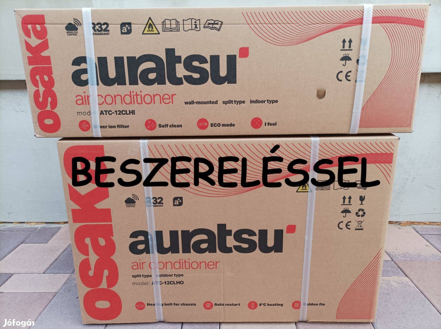 Auratsu Osaka 3,5 kW klíma beszereléssel | tálcafűtés | WiFi |