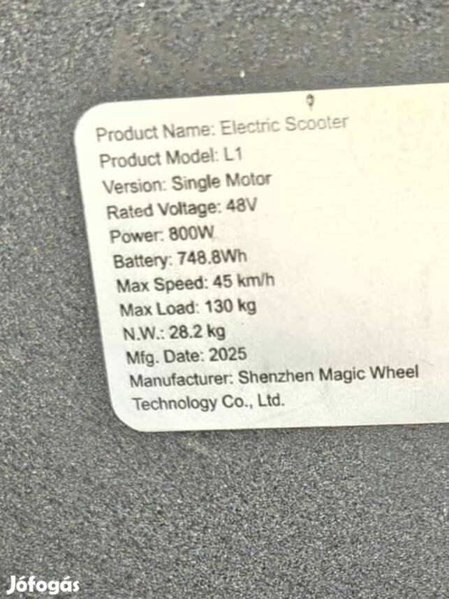 Ausom L1 elektromos roller (2025 model) 
