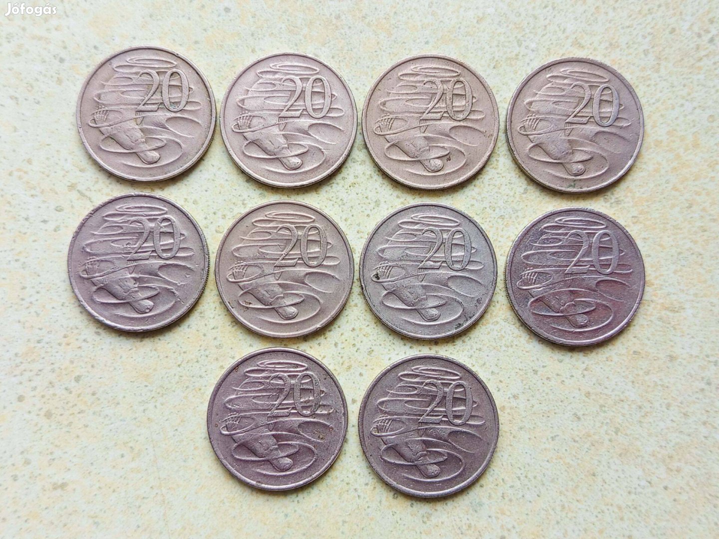 Ausztrália 10 db Különböző Érme 20 Cents 1966-2002