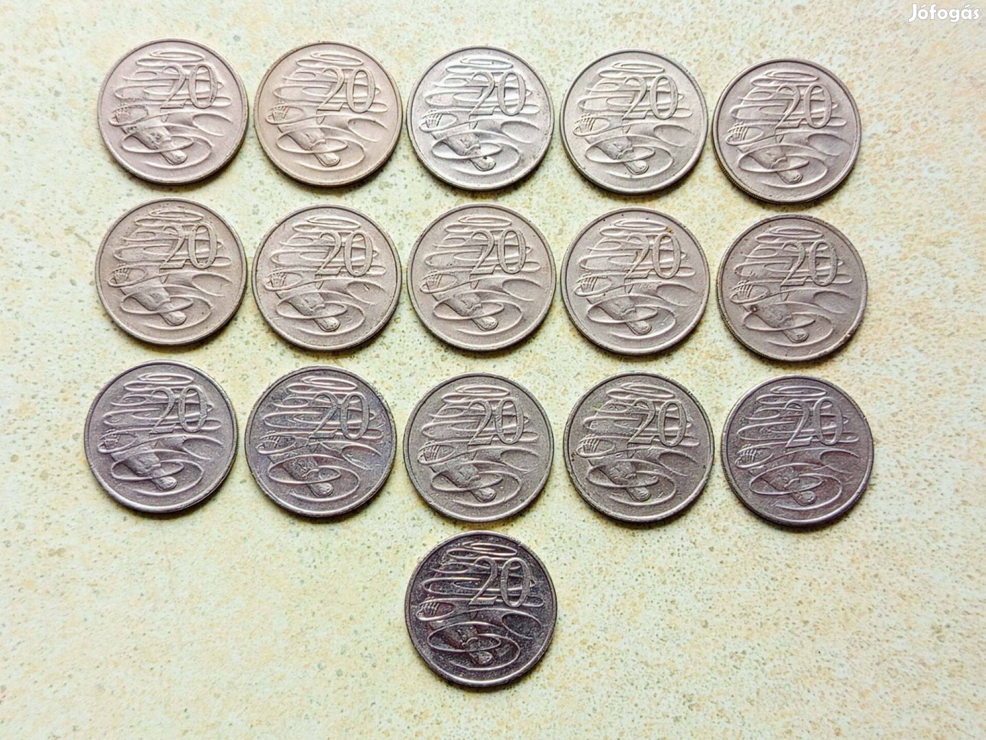 Ausztrália 16 db Különböző Érme 20 Cents 1966-2006