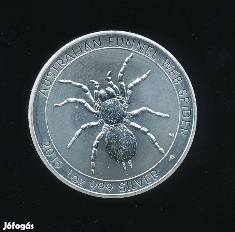 Ausztrália 1 uncia ezüst 2015, tölcsérhálós pók