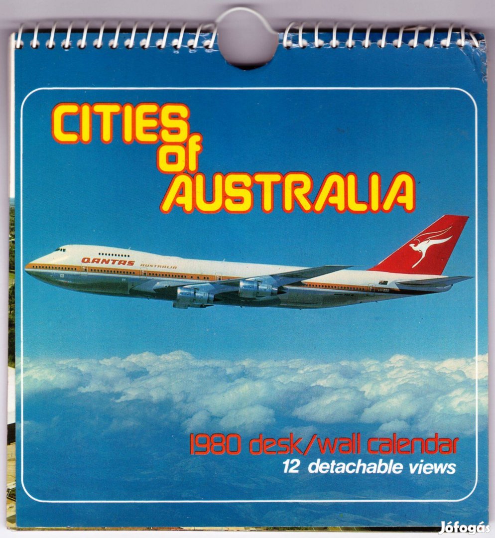 Ausztrália városai naptár képeslap 1980