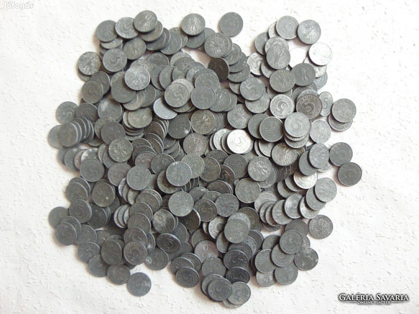 Ausztria zink 5 groschen 1960 - 70 es évek 1 kilogramm ! 01