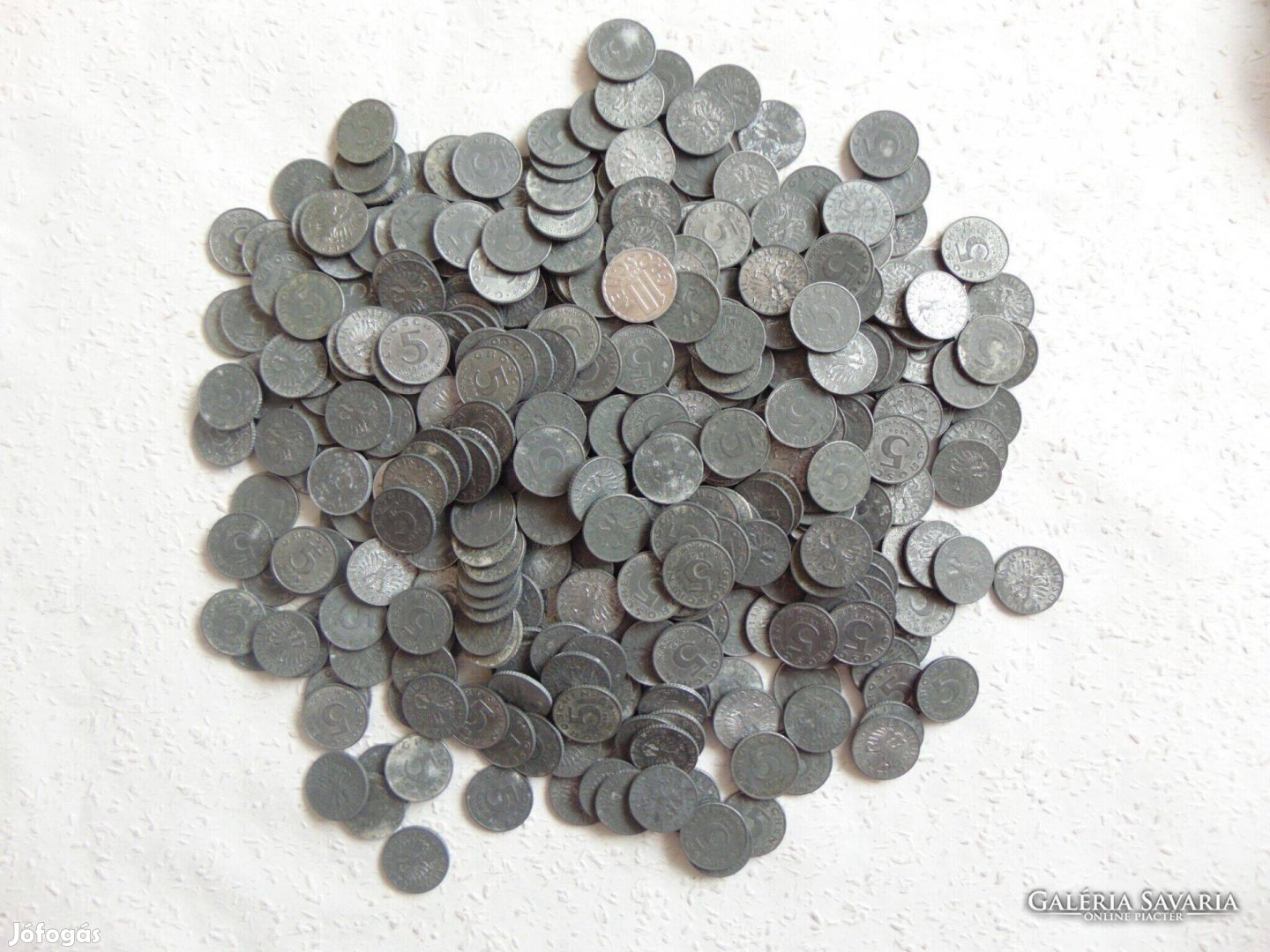 Ausztria zink 5 groschen 1960 - 70 es évek 1 kilogramm ! 02 Kép