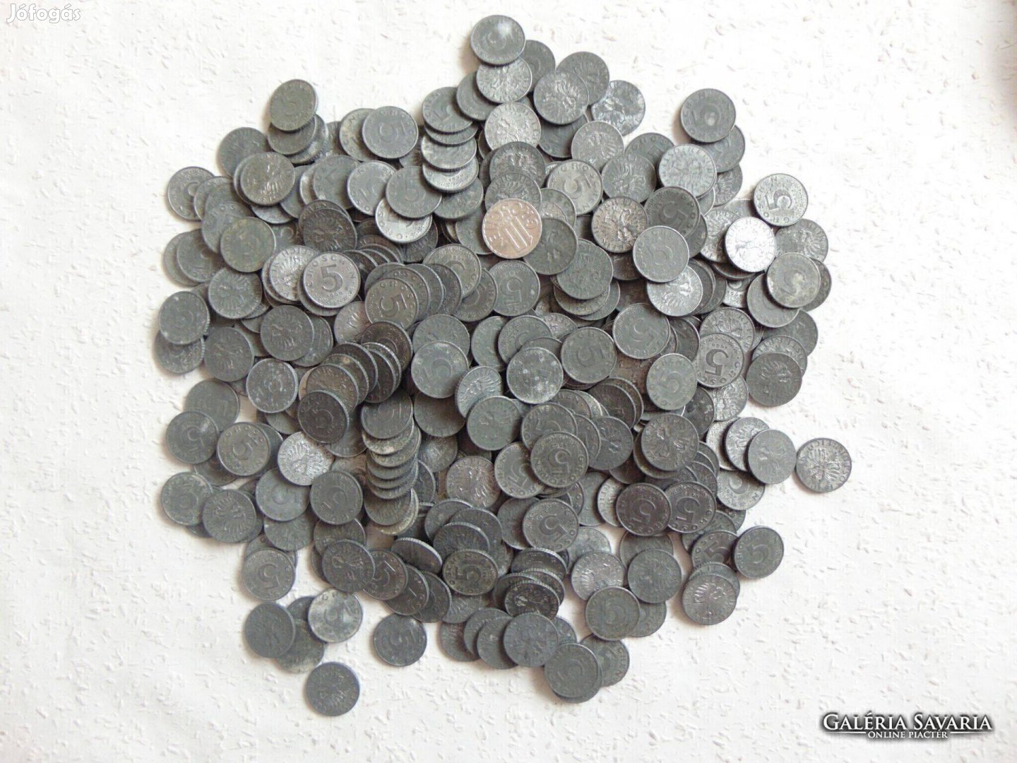 Ausztria zink 5 groschen 1960 - 70 es évek 1 kilogramm ! 02