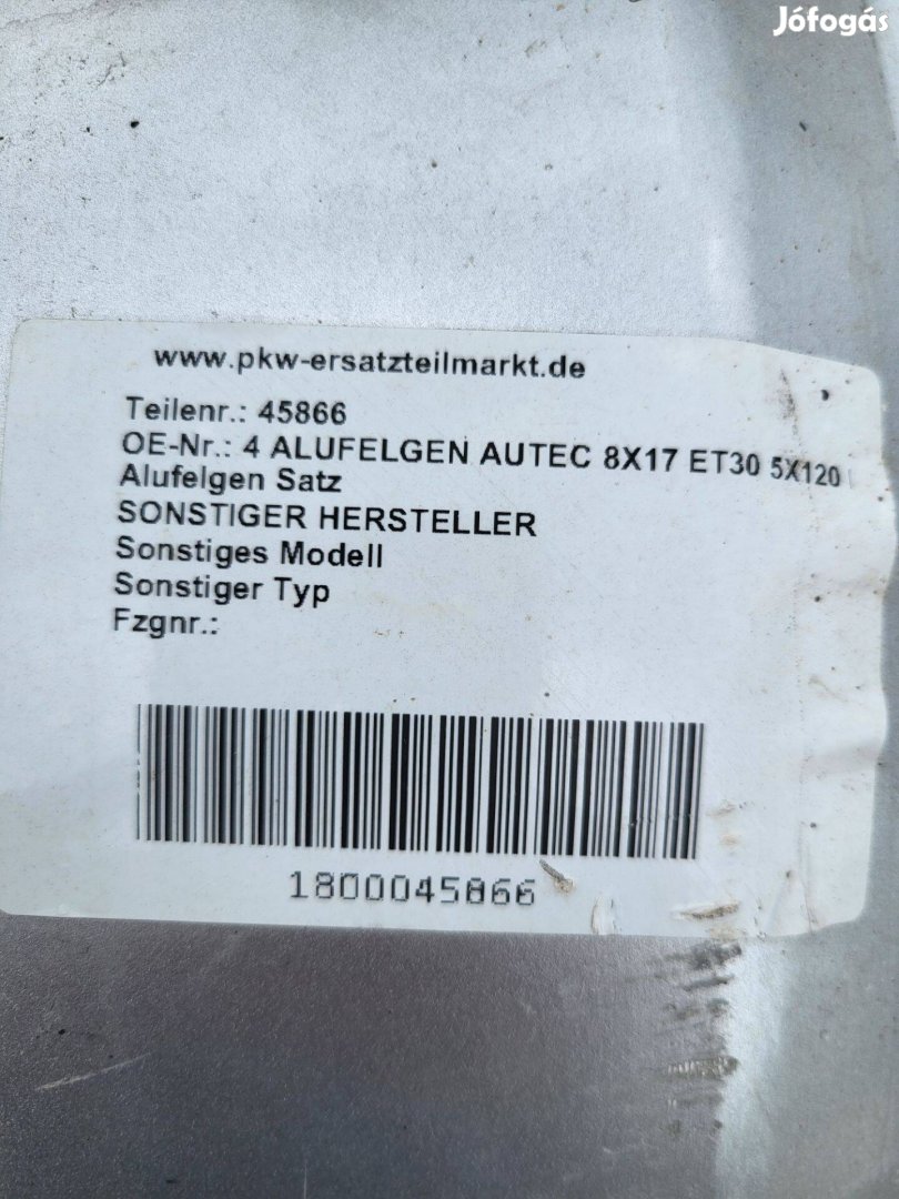 Autec alufelni garnitura 17" 5x120