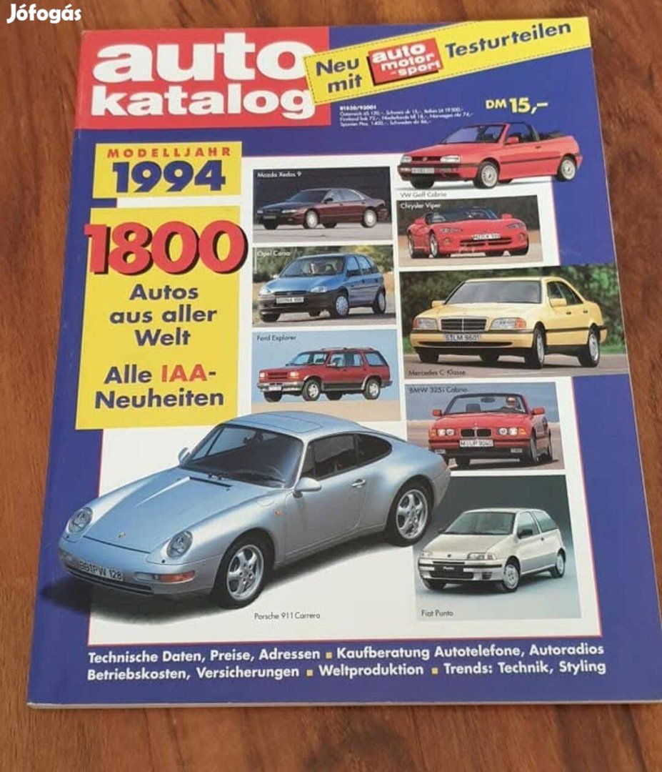 Auto Katalog 1994 Német !!