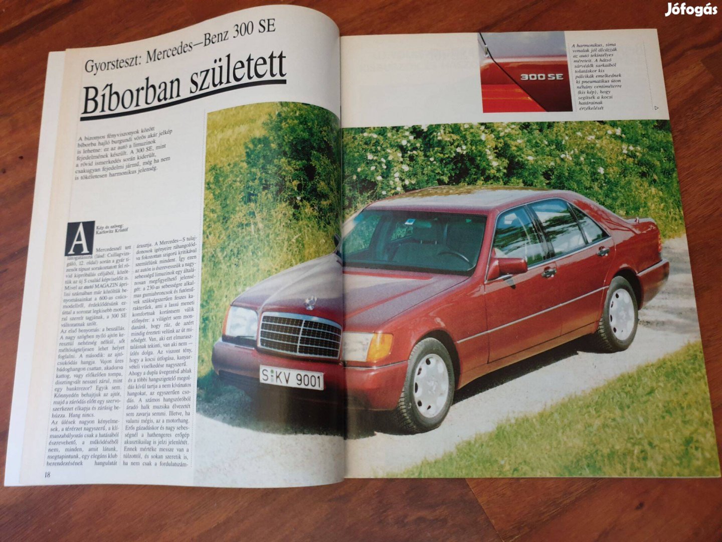 Autó Magazin 1991 Szeptember Mercedes W140 300 SE Teszt