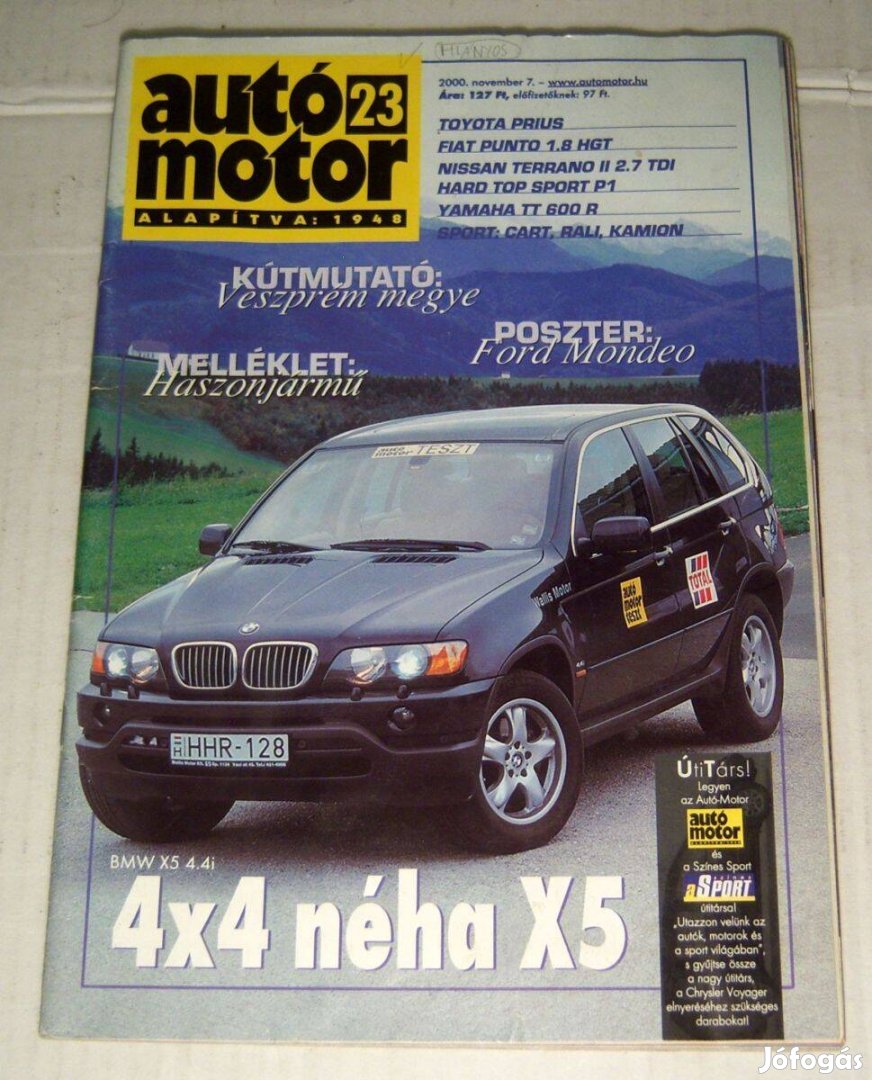 Autó Motor 2000/23.szám (hiányos 36-64 oldalig)