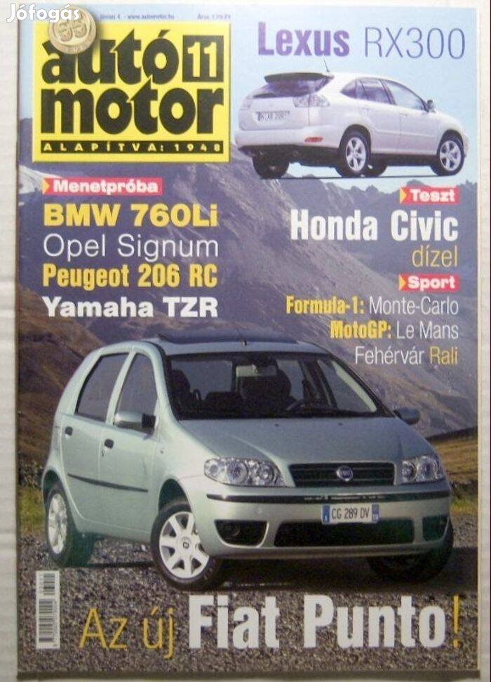 Autó Motor 2003/11 (poszterrel) 2kép+tartalom