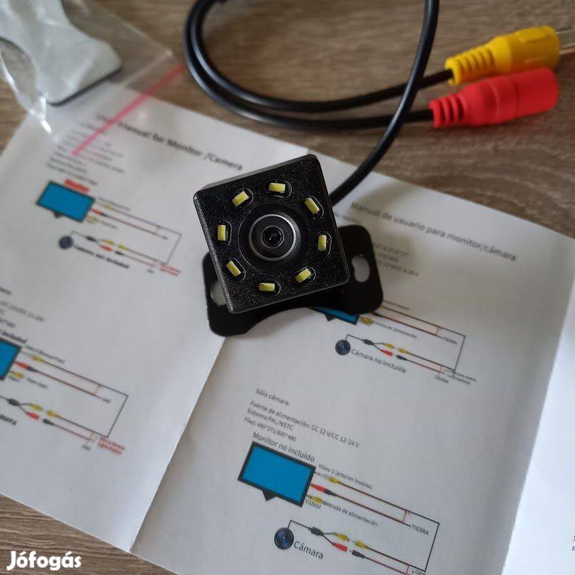 Autó Tolatókamera rca led világítással tolató kamera