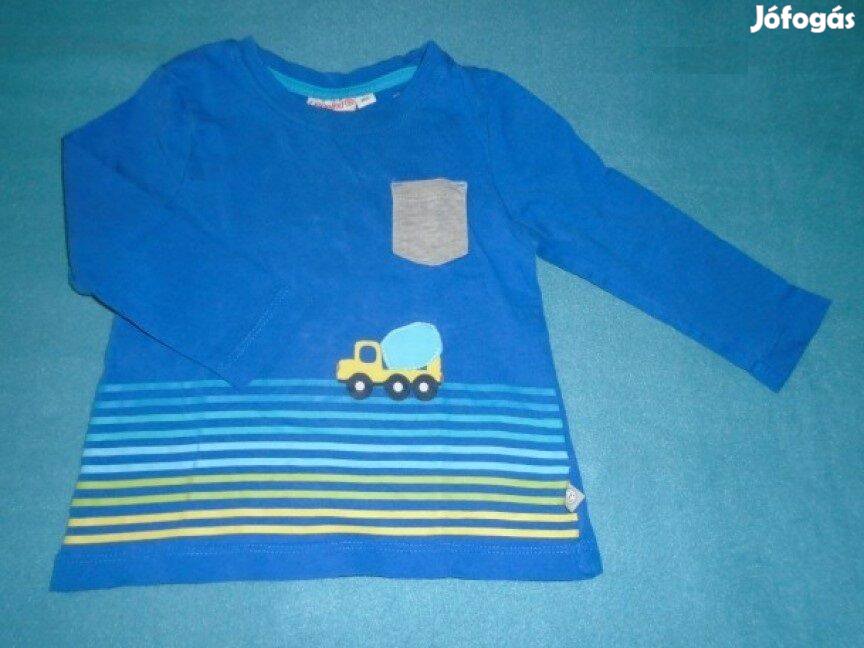 Autó mintás és kék hosszú ujjú felső 9-12 hó méret 80