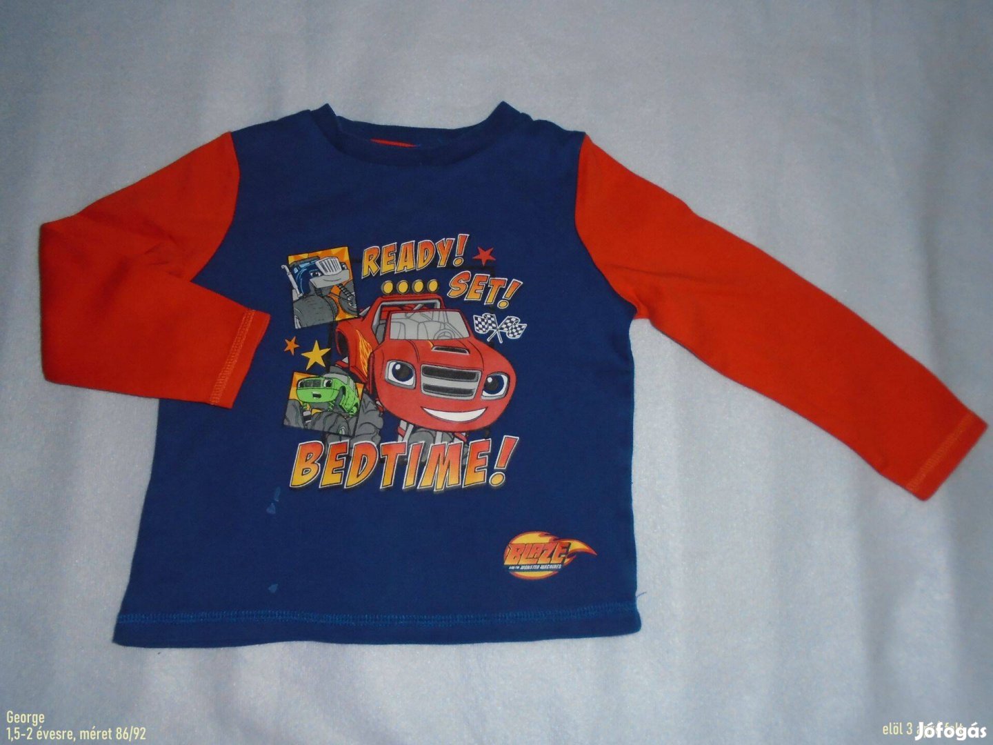 Autó mintás hosszú ujjú felső 18-24 hó méret 86 92