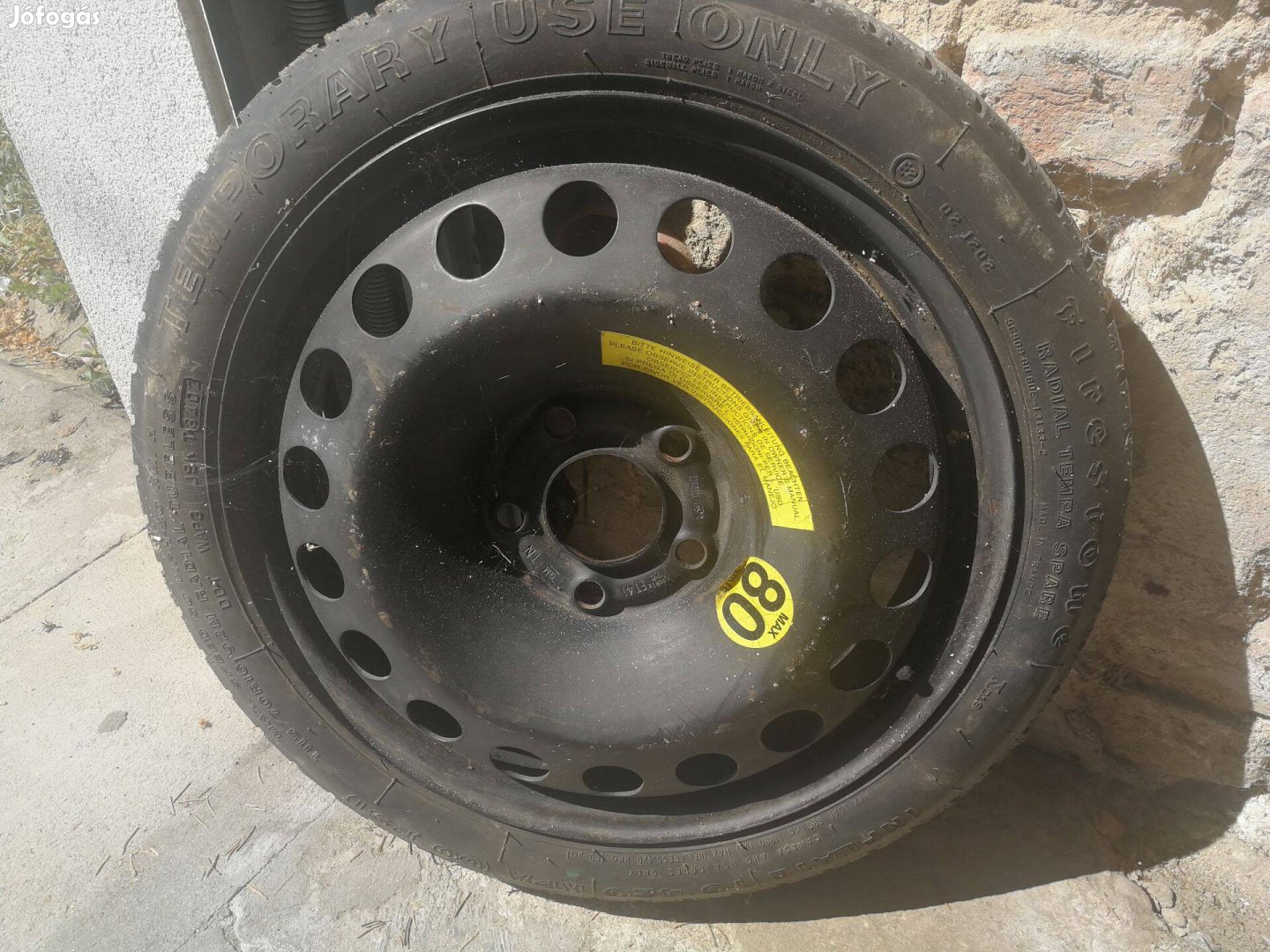 Autó pótkerék acél felni
