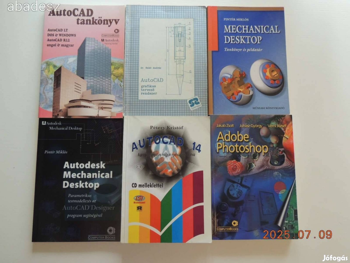 Autocad, Autodesk, Photoshop könyvek, tankönyvek 6 db