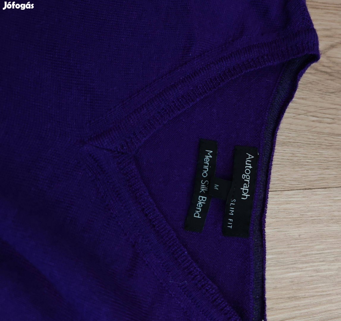 Autograph selyem merinoi finomkötött pulóver