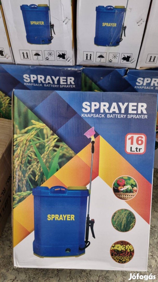 Automata permetezőgép 12V-os aksival, 16L-es akkus háti