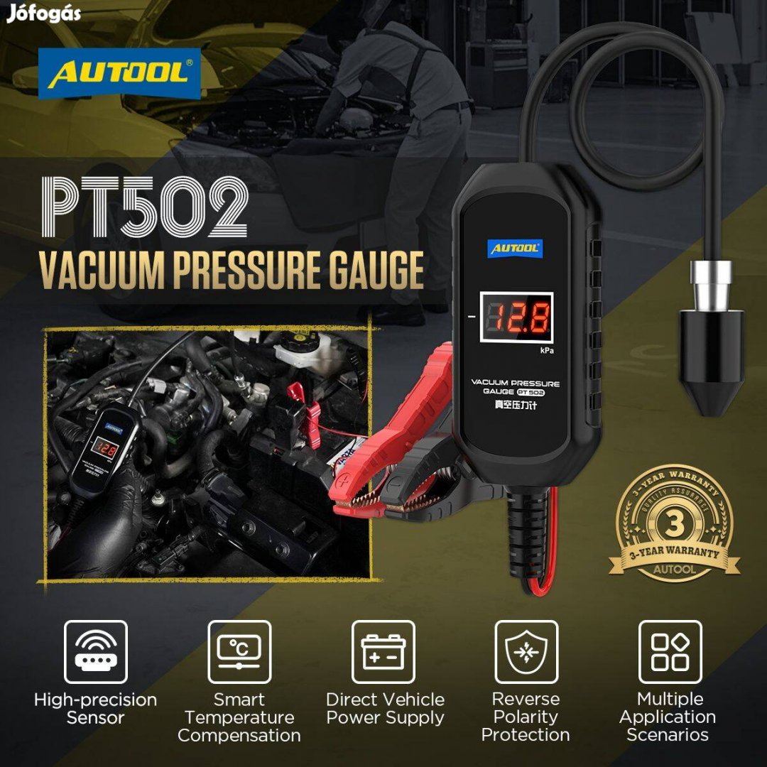 Autool PT502 Vákuum Nyomásmérő Autool PT502 Vacum Pressure
