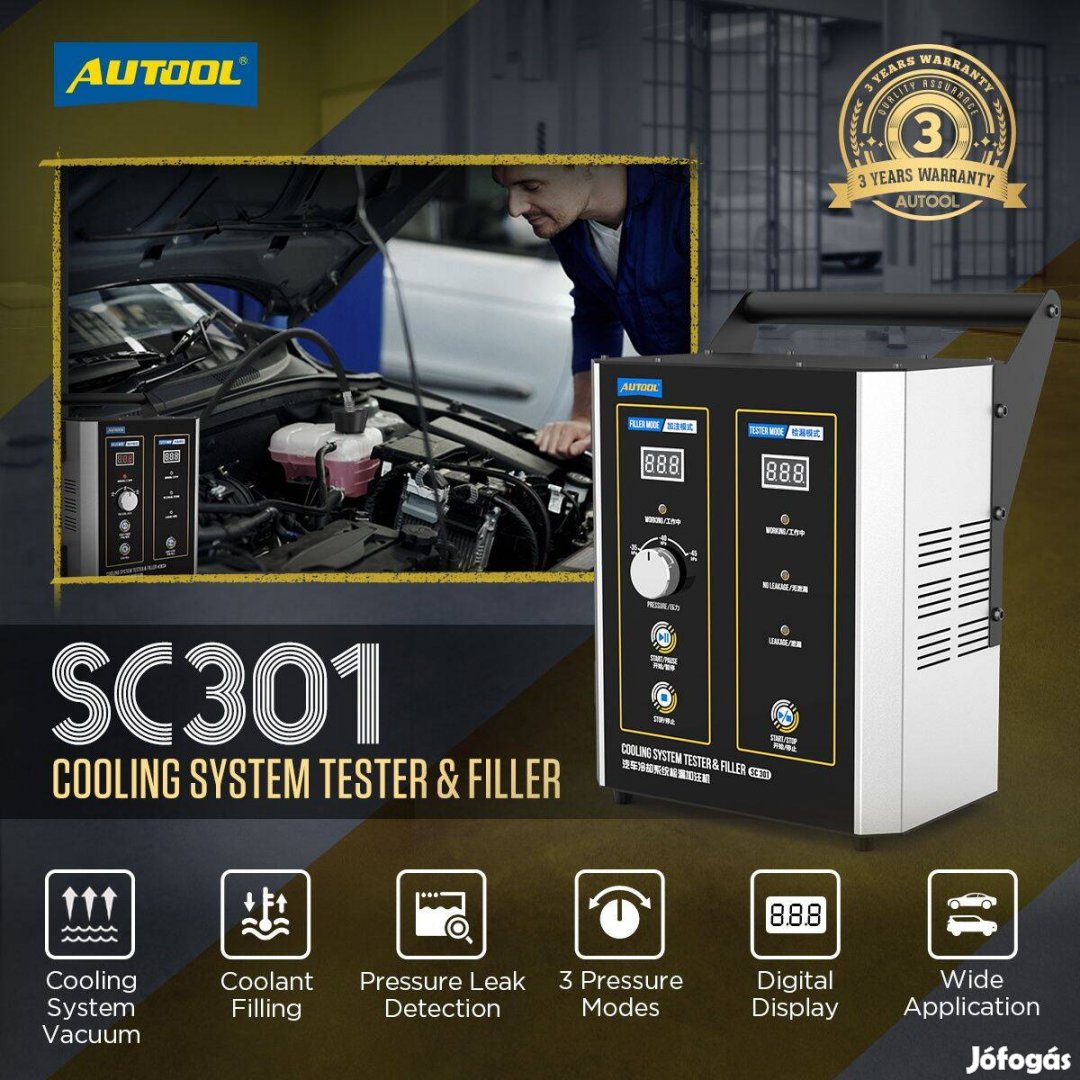 Autool SC301 Hűtőfolyadék Feltöltő Szivárgásvizsgáló