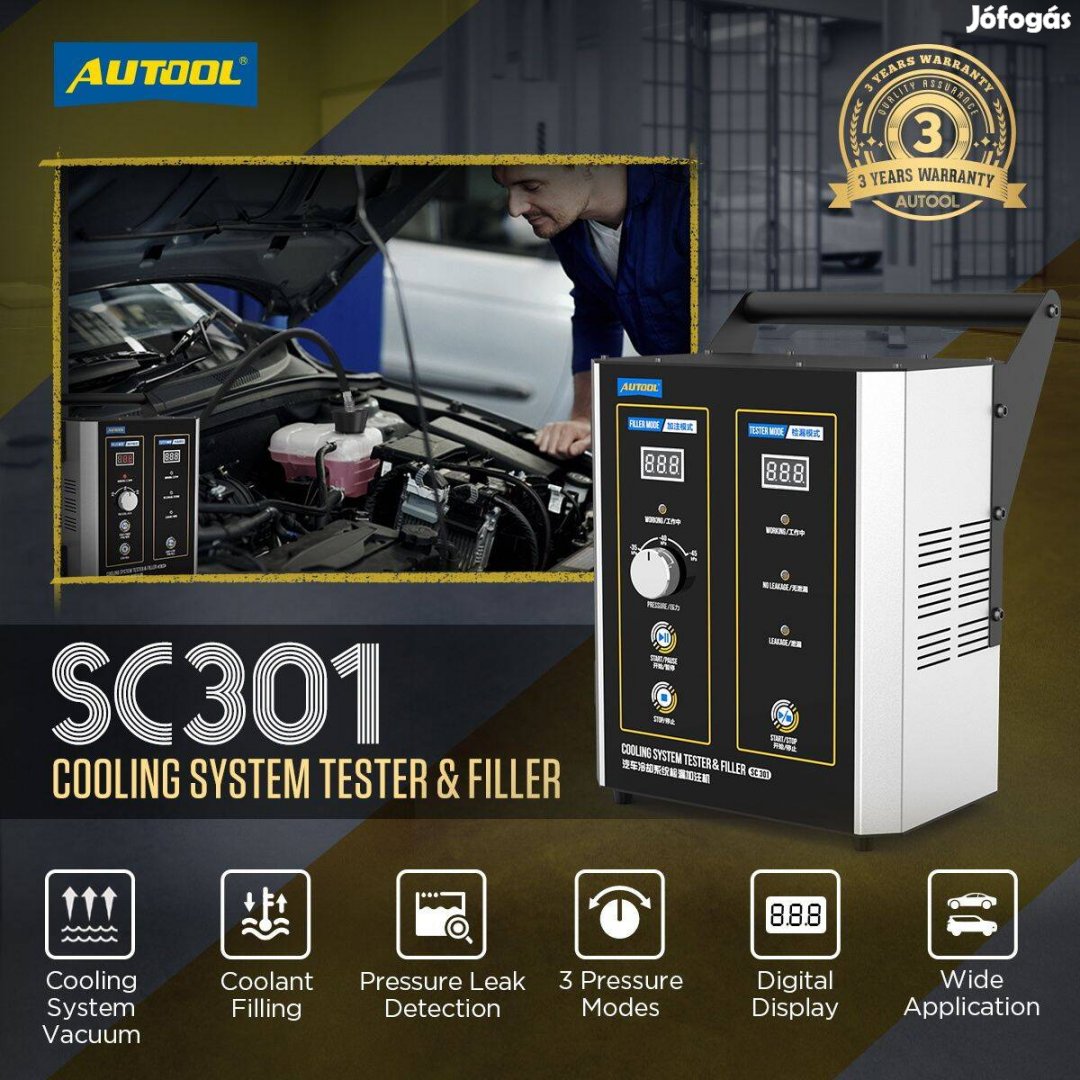 Autool SC301 Hűtőfolyadék Feltöltő Szivárgásvizsgáló / Coolant Filler