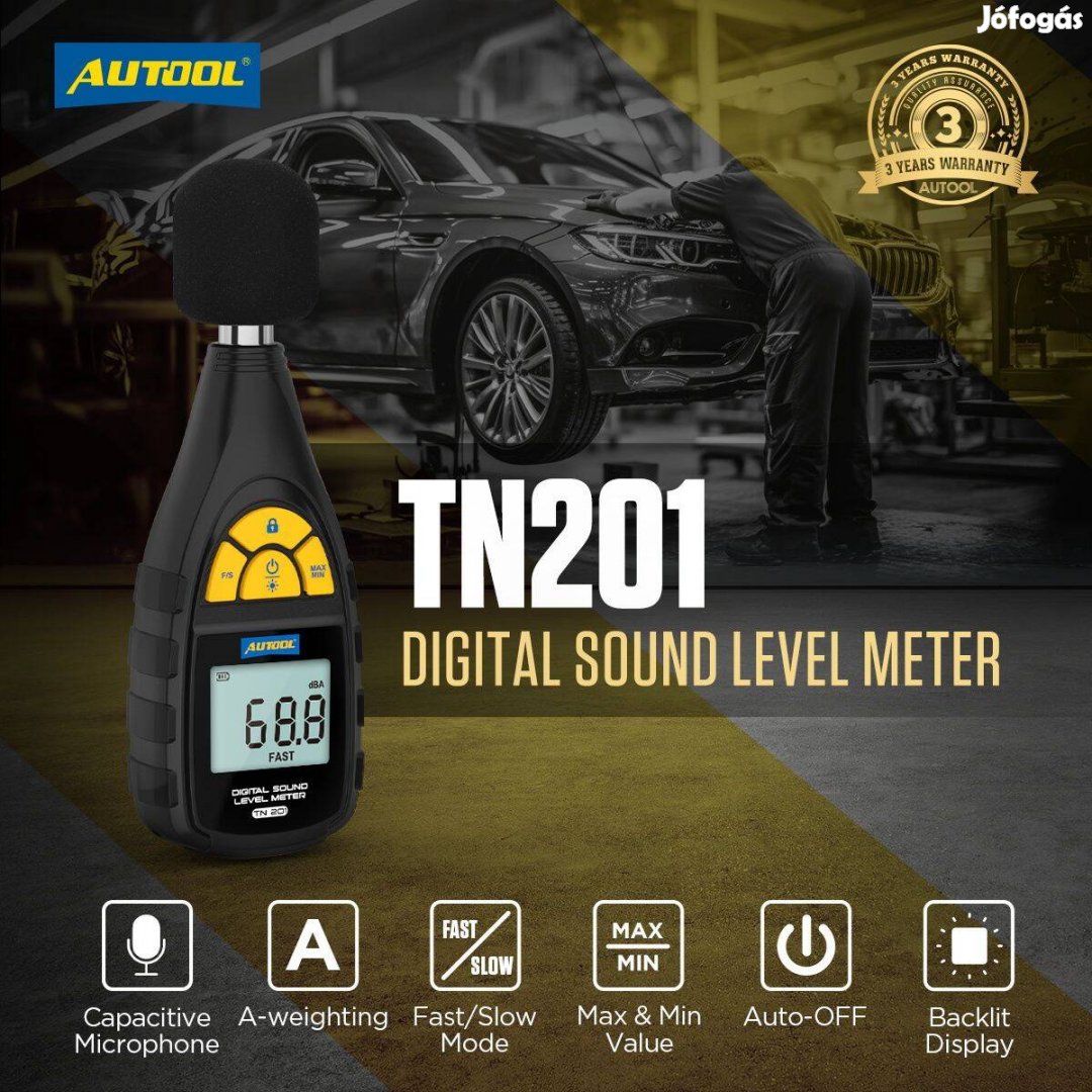 Autool TN201 Digitális zajszintmérő / Digital Sound Level Meter