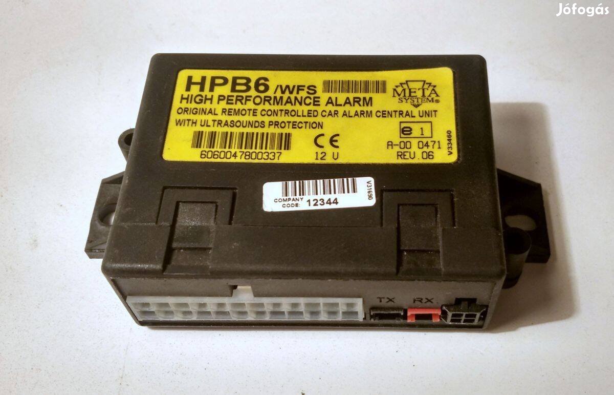Autóriasztó (Ver.1) META Hpb6 (1990) teszteletlen