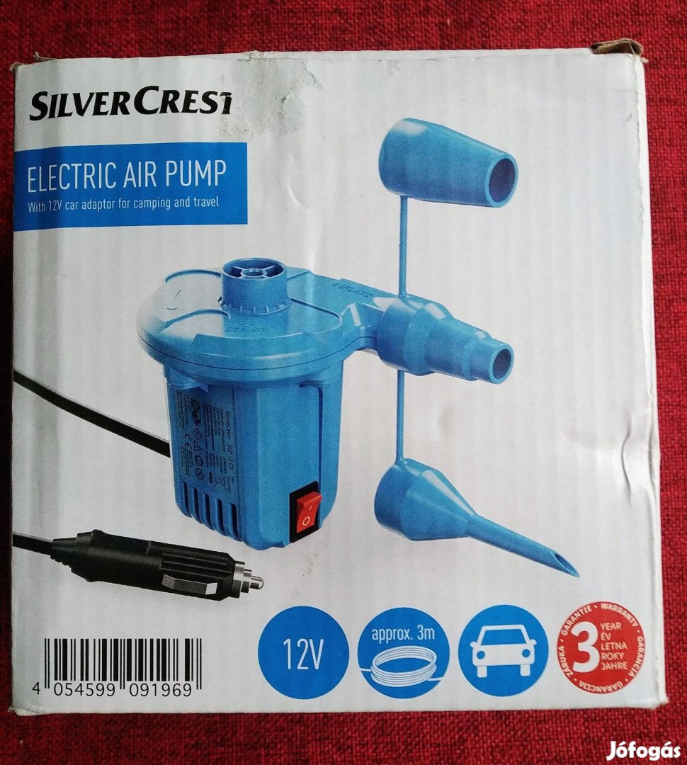 Autós 12 V kemping pumpa elektromos 12 V eredeti dobozában