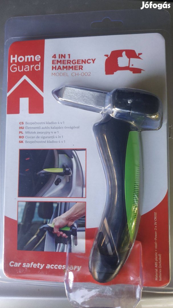 Autós 4in1 biztonsági életmentő kalapács