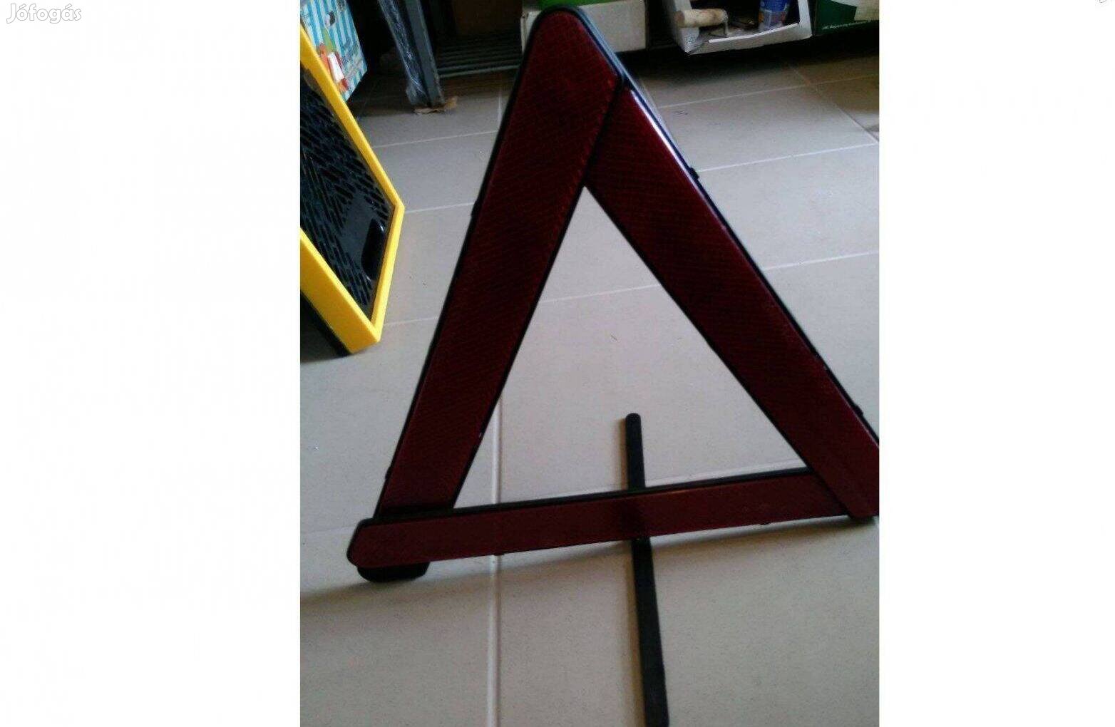 Autós biztonsági háromszög veszélyt jelző háromszög tokban