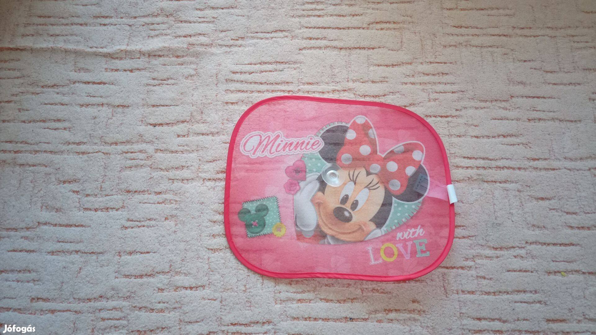 Autós gyerek napellenző, napvédő háló - Minnie lányos minta