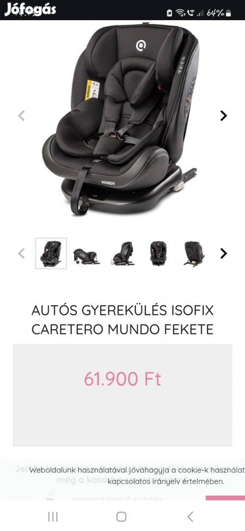 Autós gyerekülés Caretero Mundo Isofix 0-35kg