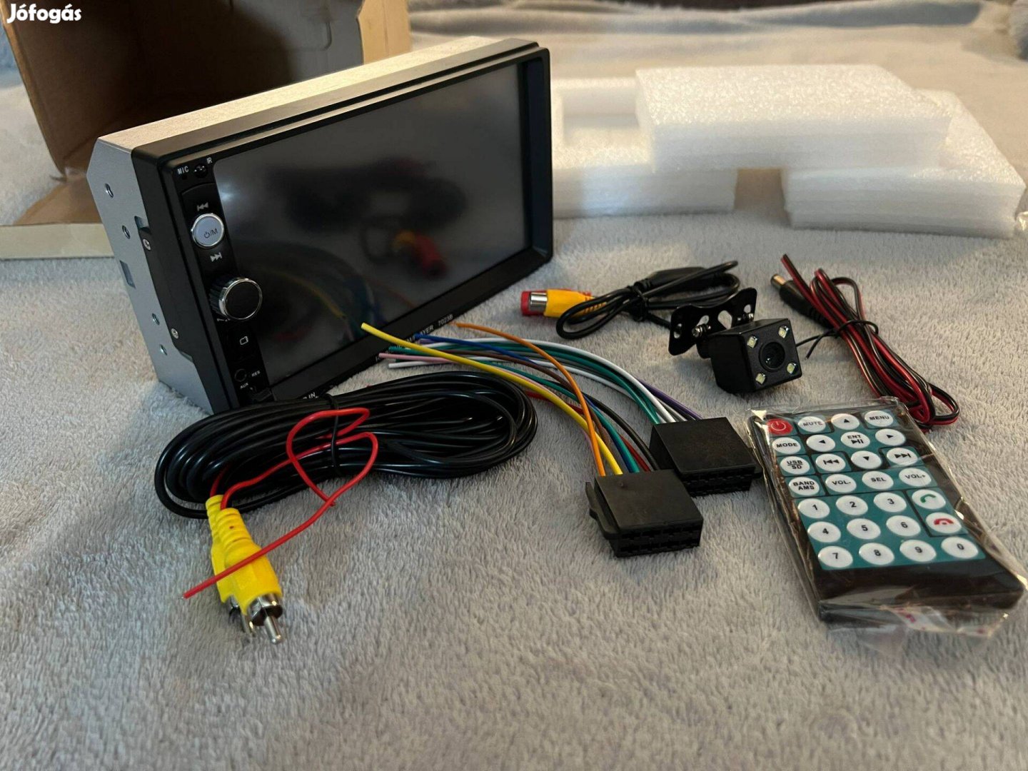 Autós mp5 lejátszó / 2 din multimédia rádió tolatókamera fejegység