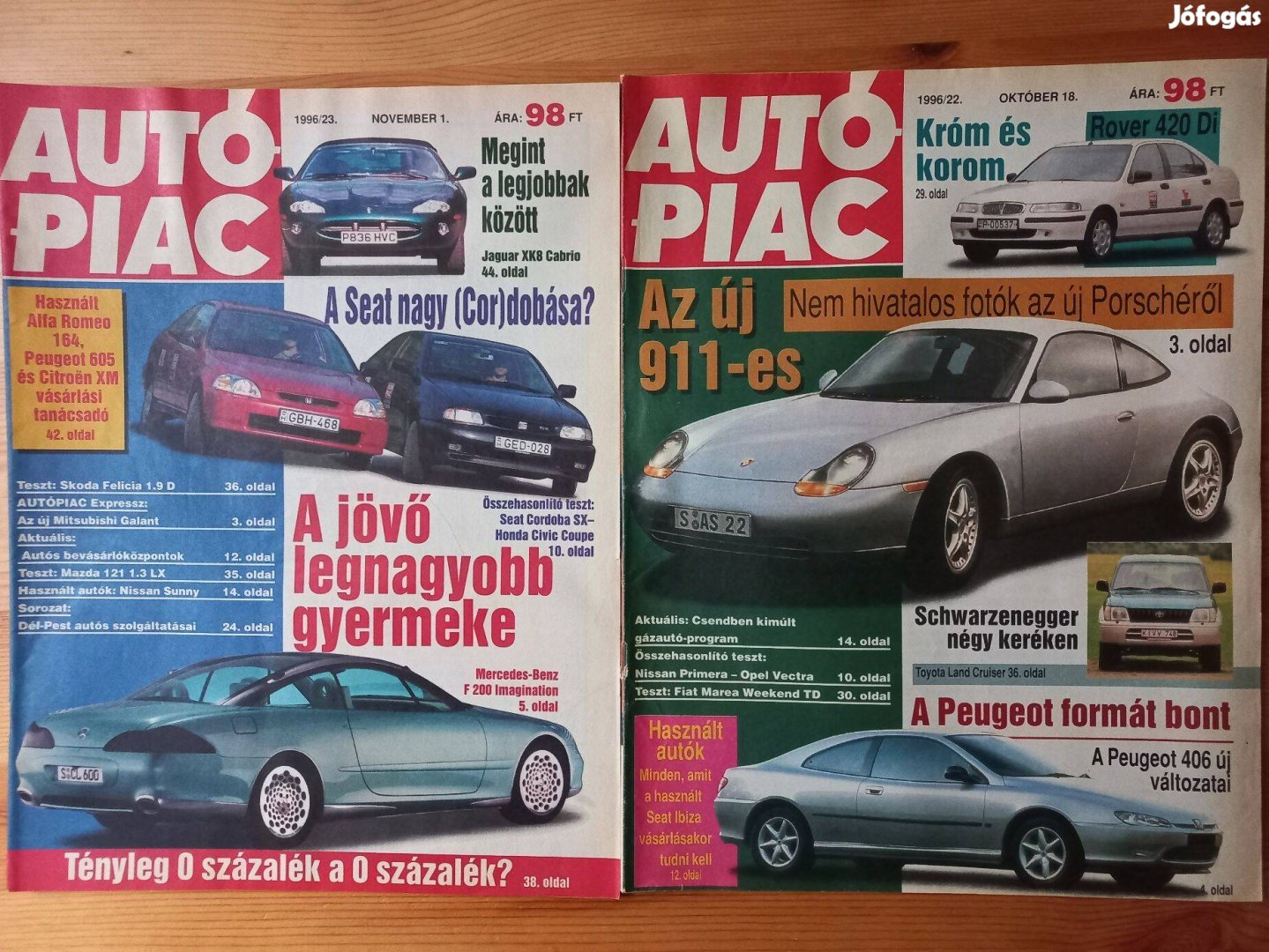 Autós újságok (Autó Piac, Autó Kettő, Autó Plusz) 1996-97-es számai