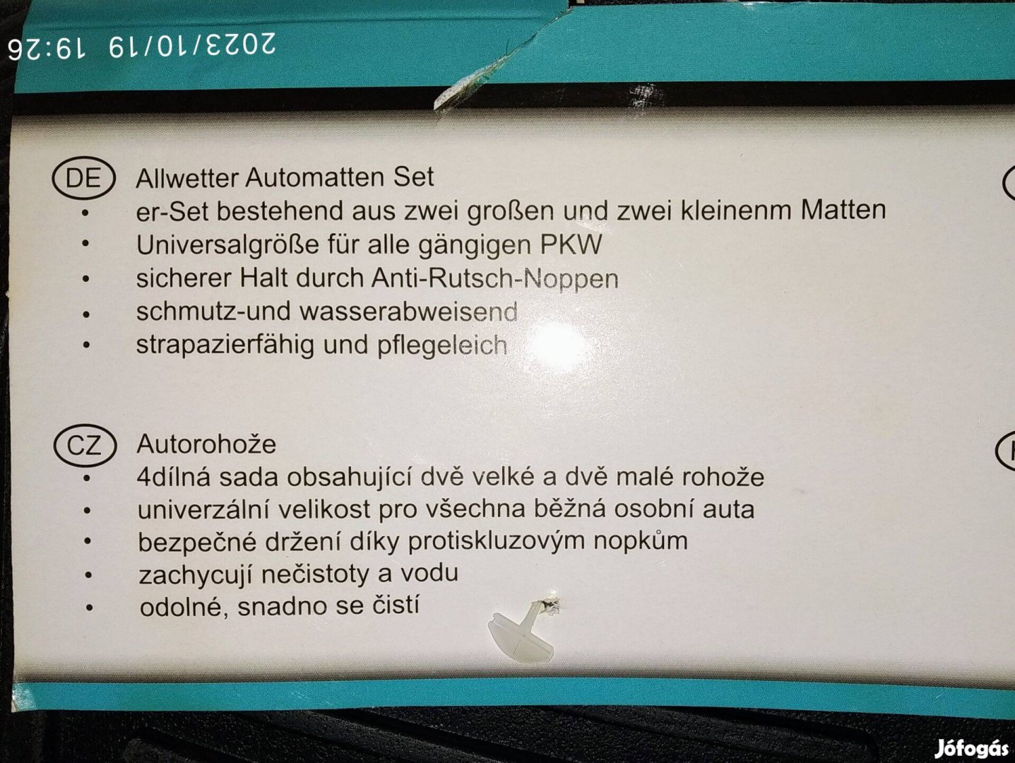 Autószőnyeg autó szőnyeg szett biztos tapadás és csuszásmentes felület