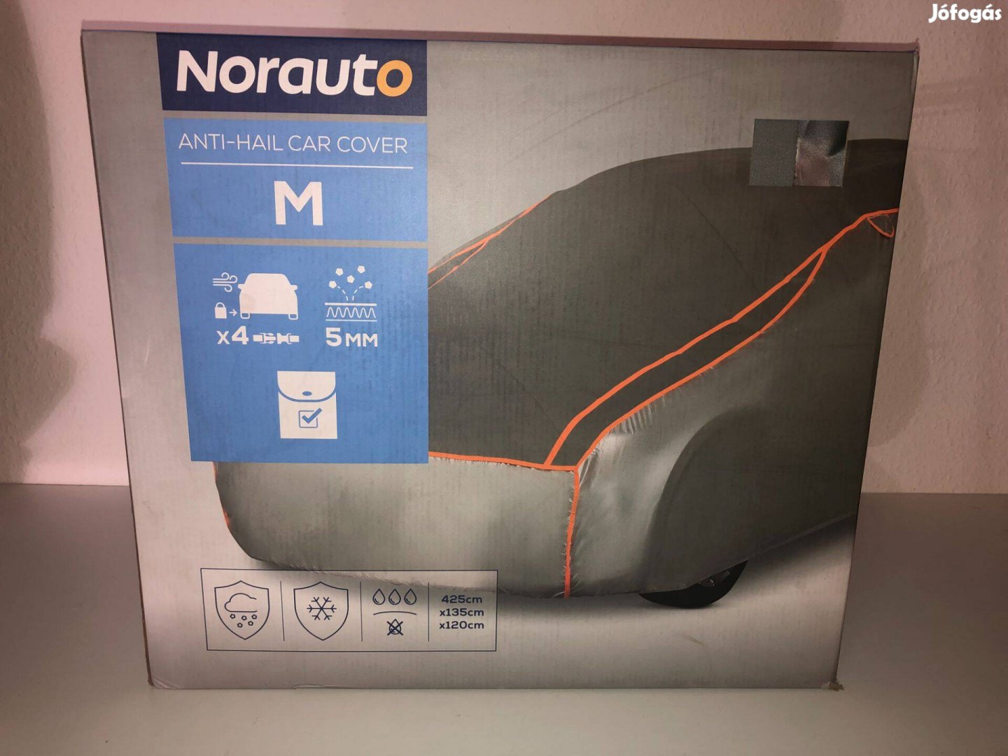 Autótakaró ponyva M-es 425x135x120, jégeső elleni. Új! (1)