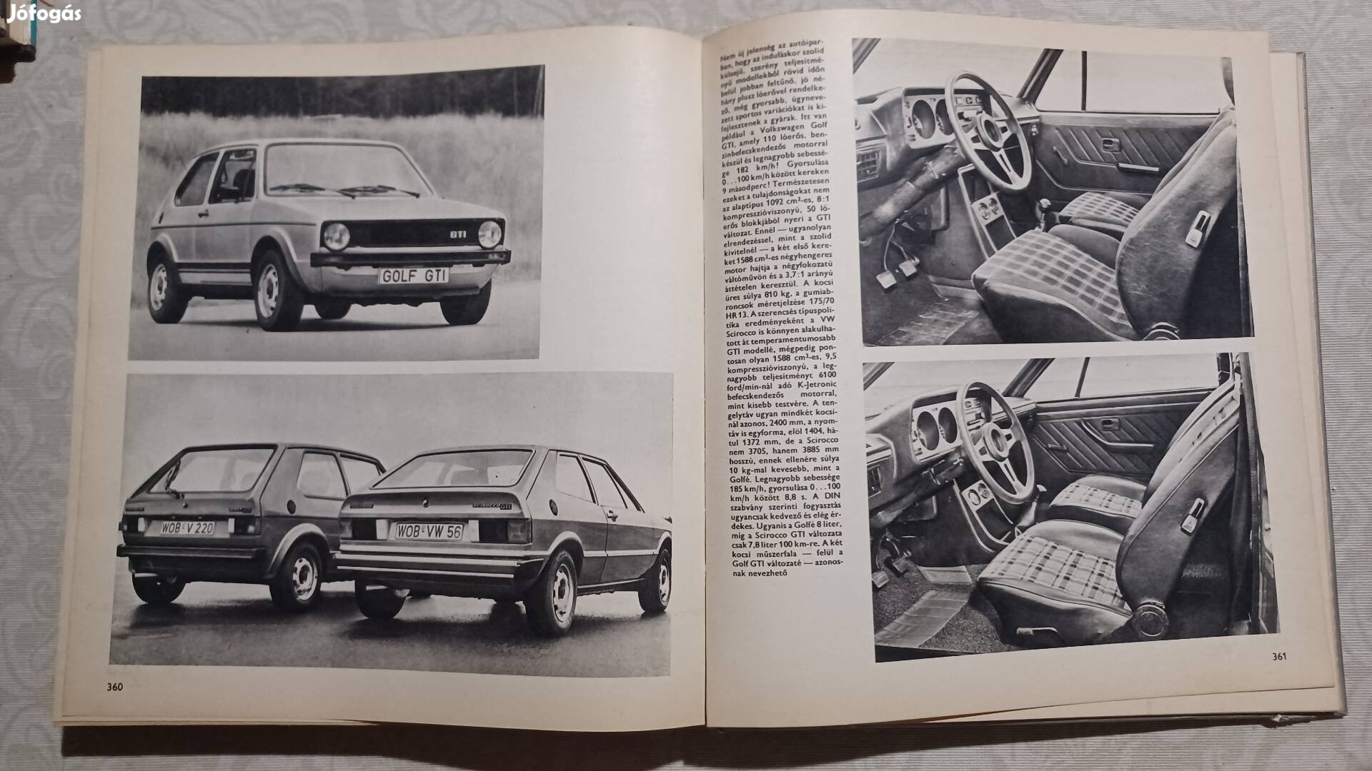 Autótípusok  könyv 370 oladal, autokatalógus 1977 