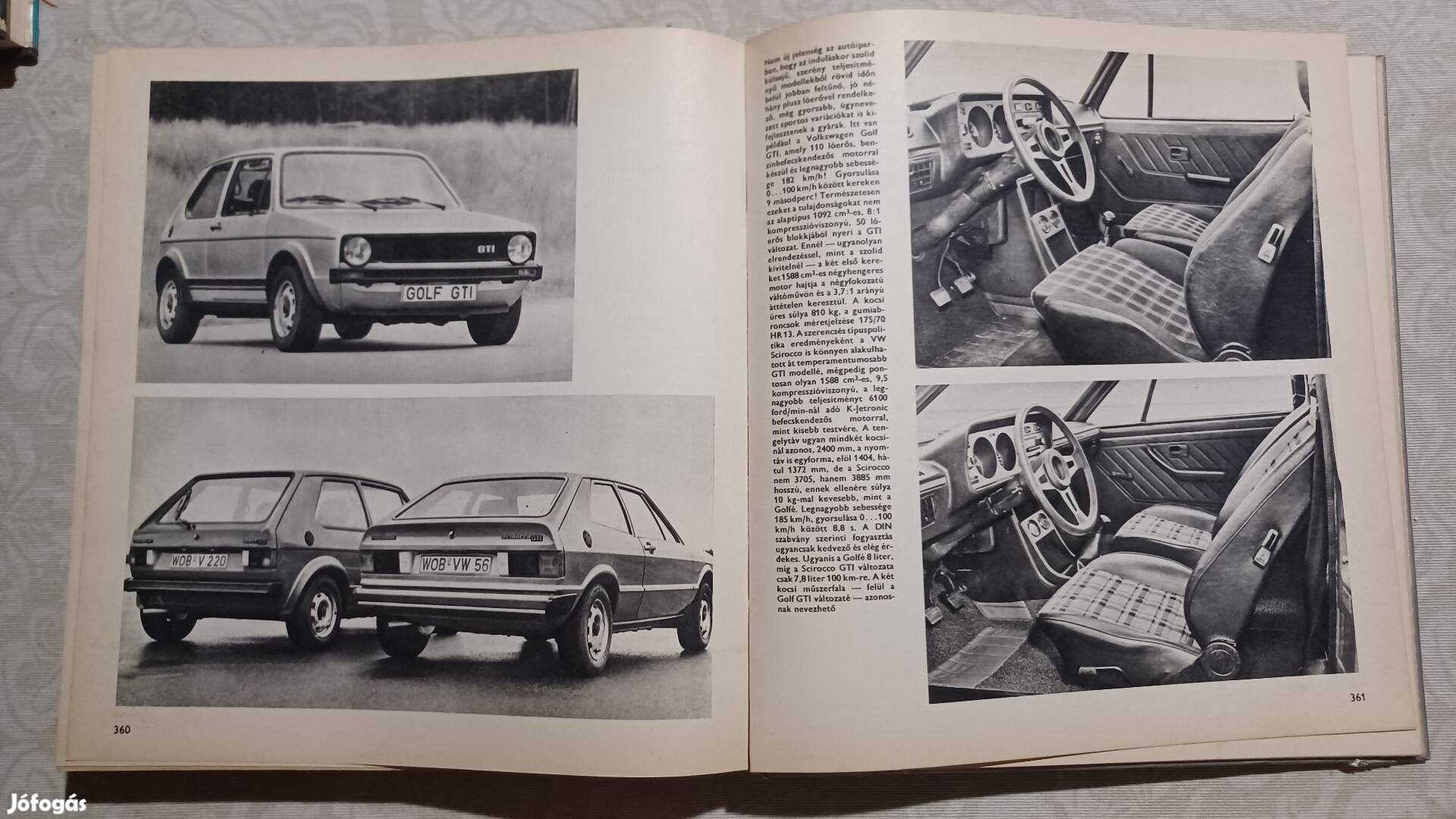 Autótípusok  könyv 370 oladal, autokatalógus 1977 