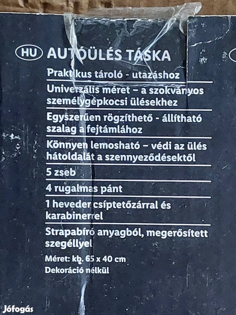 Autóülés táska autós tároló ülés háttámlájára