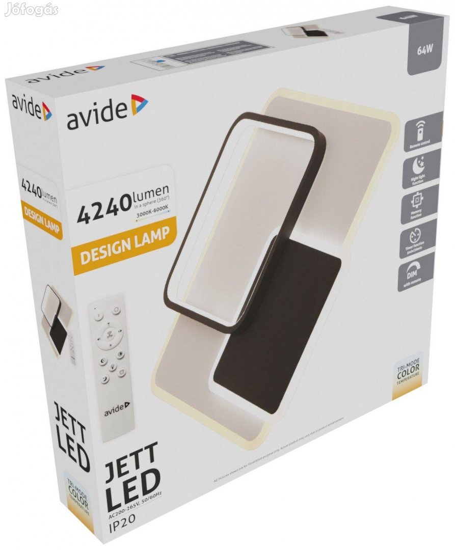 Avide Design Mennyezeti Lámpa Jett 64W RF Távirányítóval