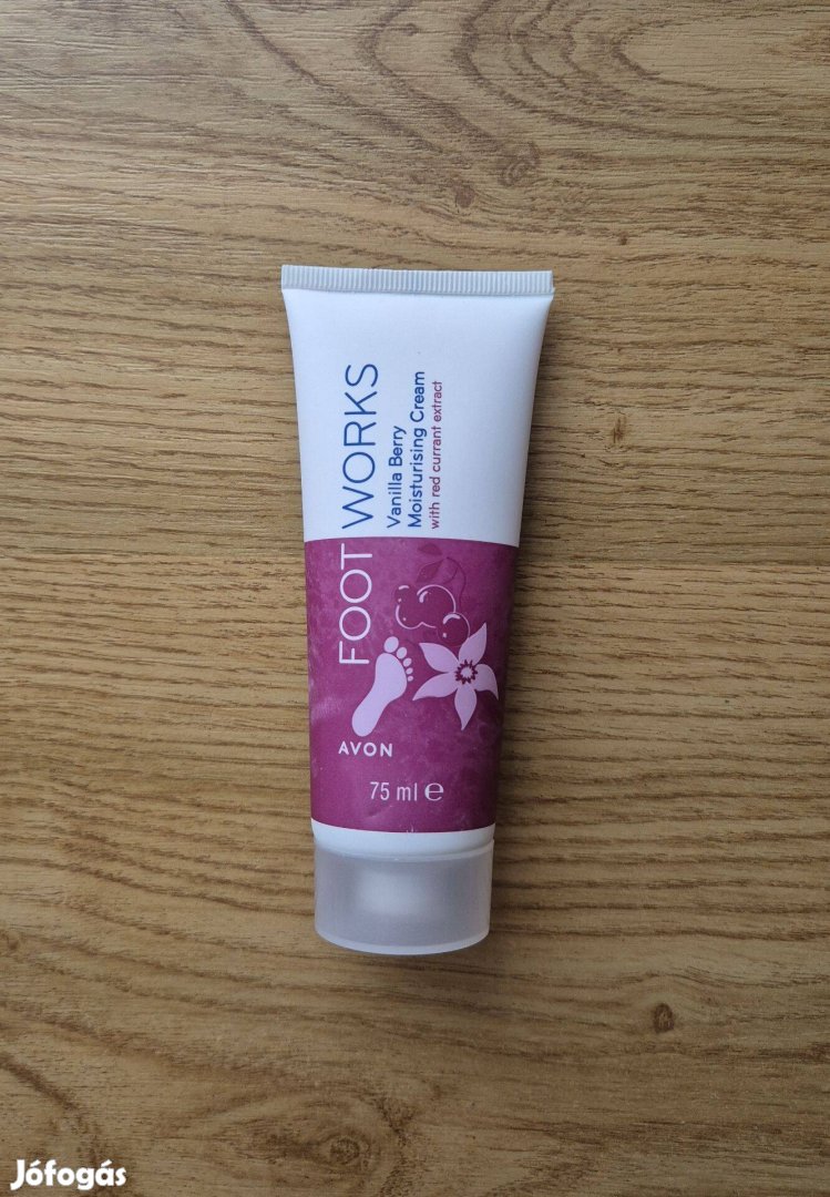 Avon Foot Works Vanília és Ribizli Hidratáló Lábápoló Krém