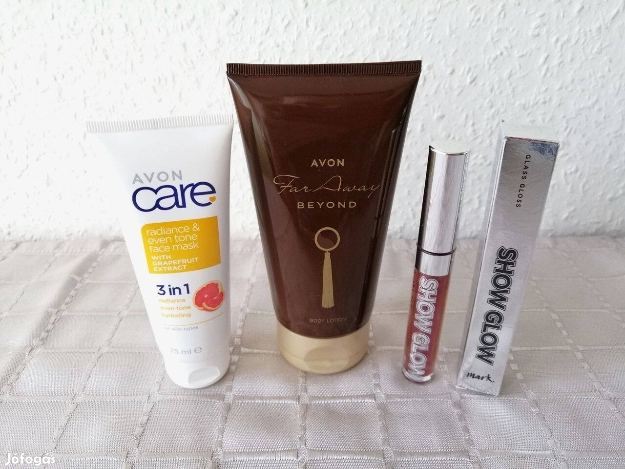 Avon női testápoló + arcmaszk + szájfény csomag Új