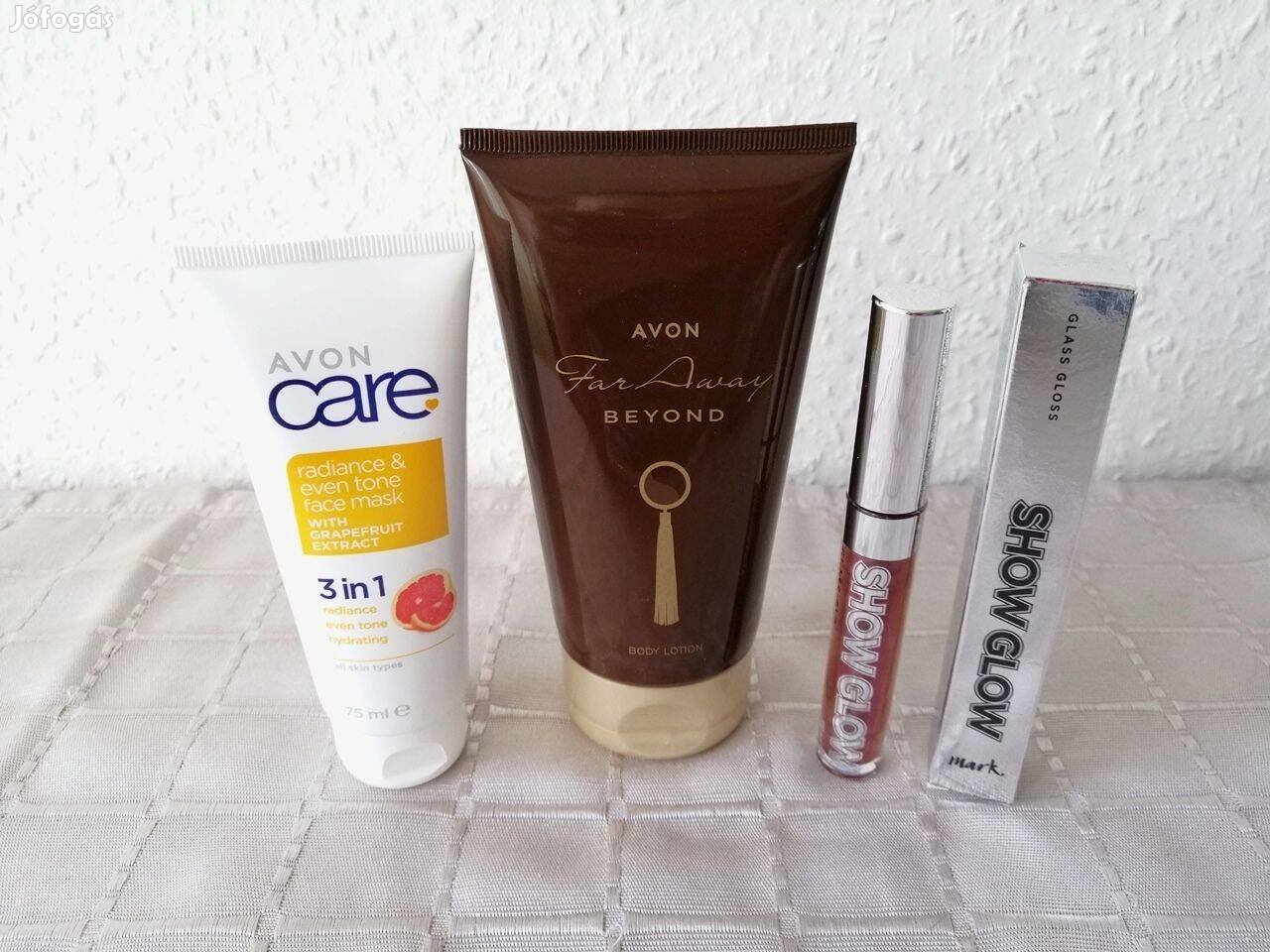 Avon női testápoló + arcmaszk + szájfény csomag Új